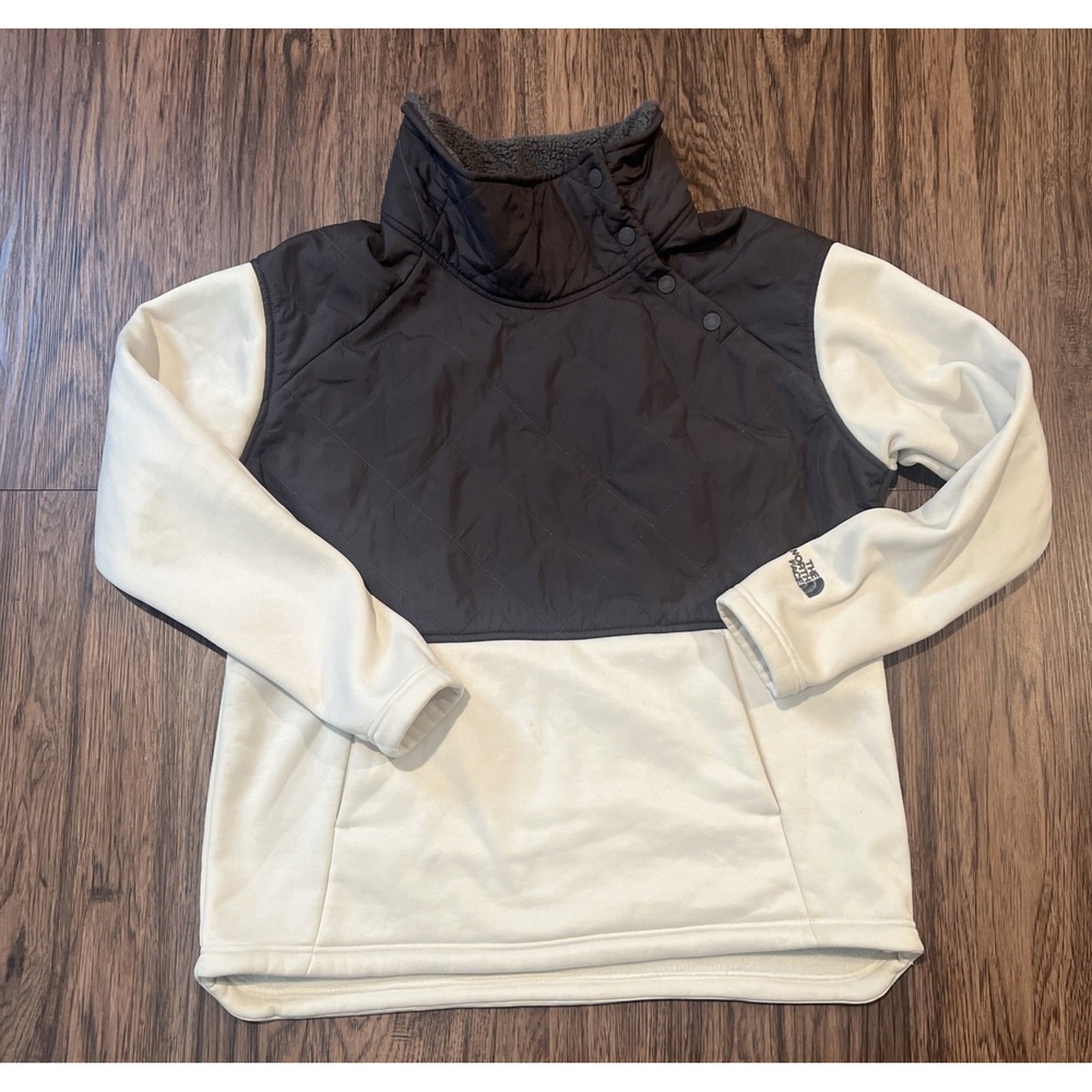 The North Face Women's Rosie Po Fleece Sherpa Pullover Asymmetrical Neck Sz L